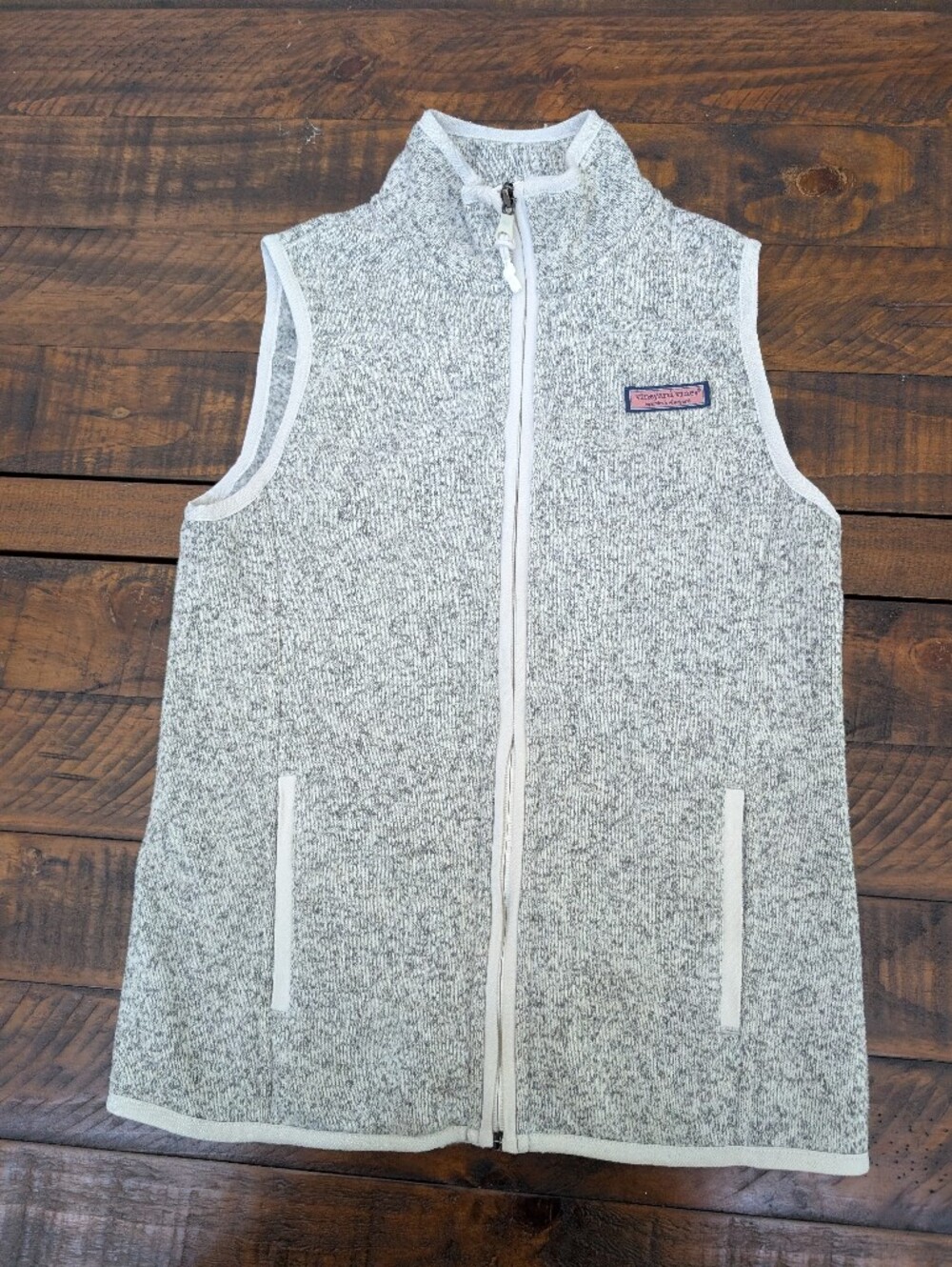Vineyard Vines Women's Heather Gray Zip-Up Vest